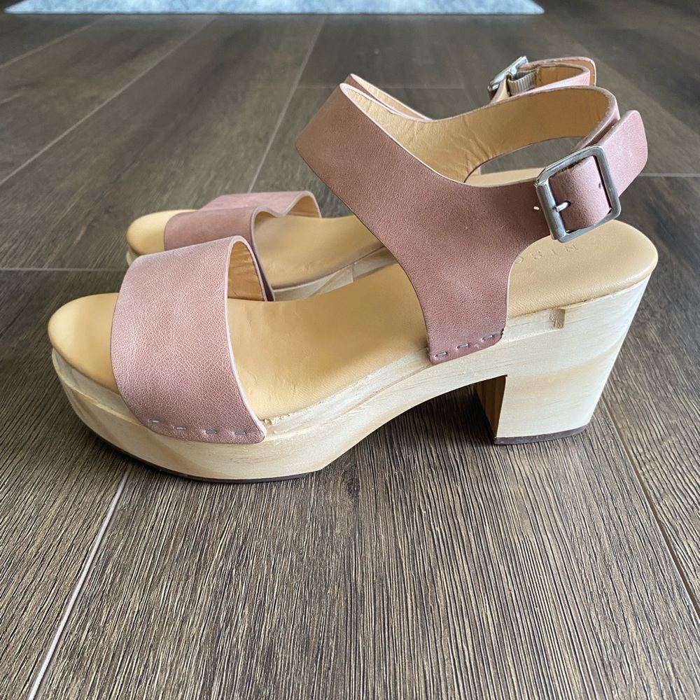 NISOLO All Day Wooden Clog Sandal 6M in Desert Rose - Picture 2 of 4
